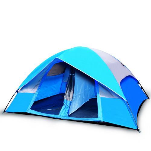 5 Person Camping Tent, Blue/Gray