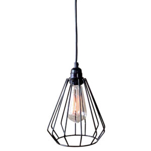 Lainie 1-light Black Adjustable Cord 7-inch Edison Pendant Lamp with Bulb