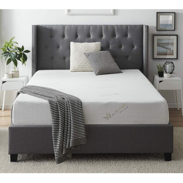 6" White Twin Aloe Vera Infused Memory Foam Mattress - Image 2