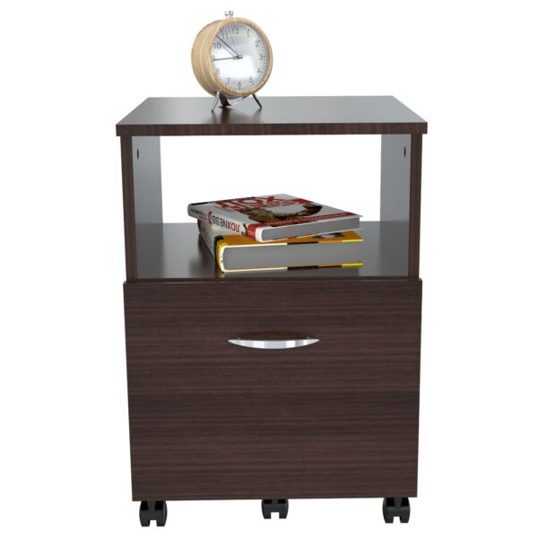 Espresso Finish Wood Large Drawer Filing Cabinet - Image 3