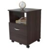 Espresso Finish Wood Large Drawer Filing Cabinet - Image 4