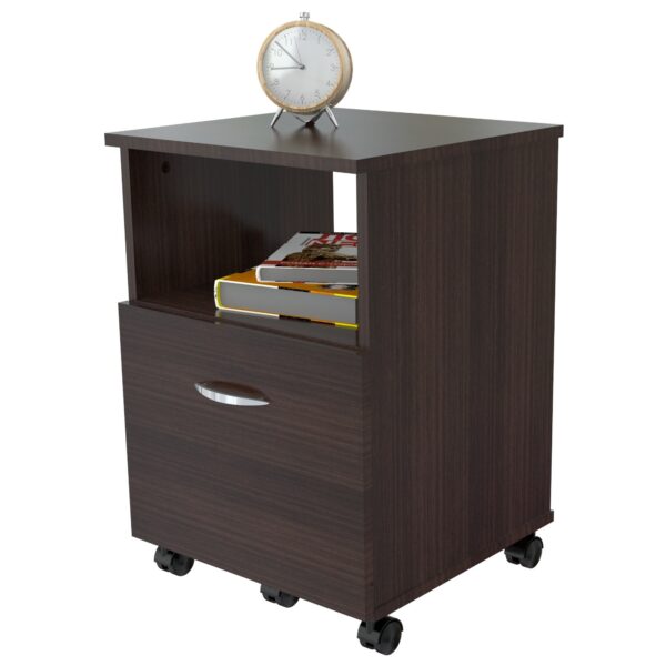 Espresso Finish Wood Large Drawer Filing Cabinet - Image 4