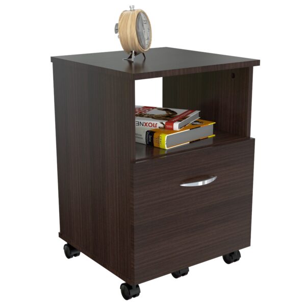 Espresso Finish Wood Large Drawer Filing Cabinet - Image 5