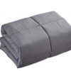 Dark Gray Medium Warmth Down Alternative Comforter Full Queen Size