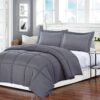 Dark Gray Medium Warmth Down Alternative Comforter Full Queen Size - Image 4