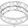 14 x 14 x 4 Silver Classic  Mirror Tray - Image 2
