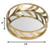 14 x 14 x 4 Gold Streamline Mirror  Tray - Image 2