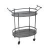 15 x 28 x 31 Bronze Antique Oval  Service Cart - Image 3