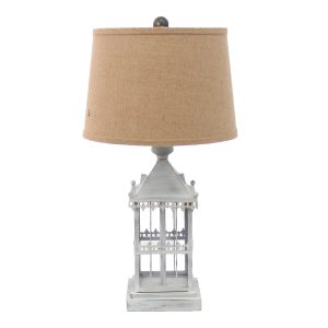 15 x 12 x 25.75 Gray Country Cottage Castle - Table Lamp