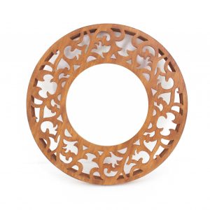 23.5 x 23.5 x 1.75 Brown Traditional Wooden - Wall Mirror