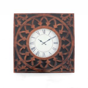 22.75 x 22.75 x 2 Bronze Vintage Metal - Wall Clock