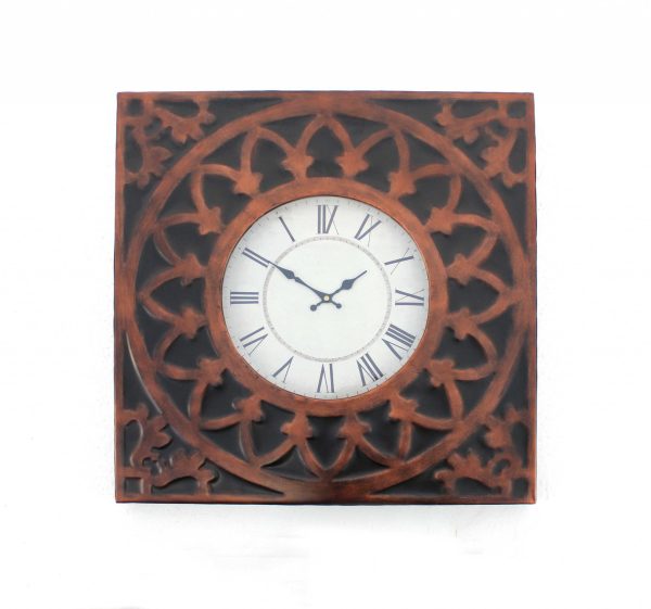 22.75 x 22.75 x 2 Bronze Vintage Metal - Wall Clock - Image 3