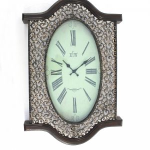 Bronze Finish Wooden Vintage Wall Clock
