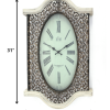 White Wash Vintage Look Wall Clock - Image 2