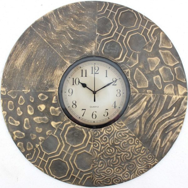 1.75 X 20.5 X 20.5 Vintage Round Metal Wall Clock - Image 4