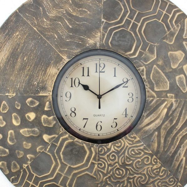 1.75 X 20.5 X 20.5 Vintage Round Metal Wall Clock - Image 5