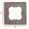36 x 36 x 1.75 Bronze Vintage Cosmetic With Quadrate Frame - Wall Mirror - Image 2