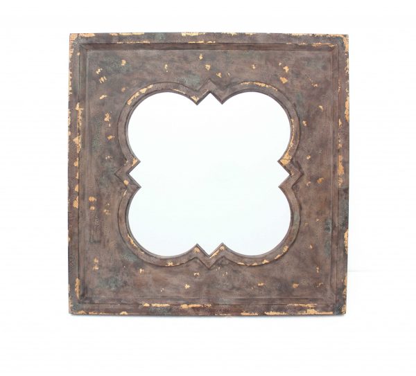 36 x 36 x 1.75 Bronze Vintage Cosmetic With Quadrate Frame - Wall Mirror - Image 3