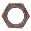 23.5 x 27 x 3.5 Bronze Vintage Round Hexagon Frame - Cosmetic Mirror - Image 3
