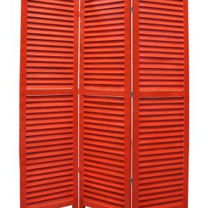1 x 48 x 67 Red Wood Shutter -Screen