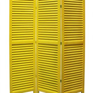 1 x 48 x 67 Yellow Wood Shutter - Screen