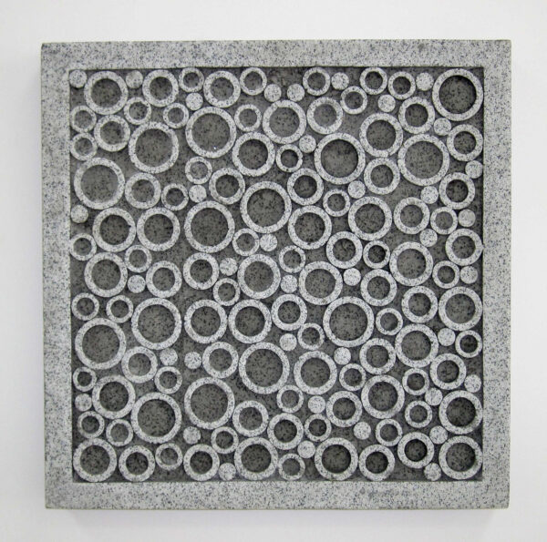 1 x 17 x 17 Brown Sandstone Square Bubble Design - Wall Decor - Image 2