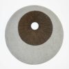 1 x 14 x 14 Brown & Gray Round Ribbed  Wall Decor