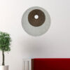 1 x 14 x 14 Brown & Gray Round Ribbed  Wall Decor - Image 2
