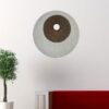 1 x 19 x 19 Brown & Gray Round Double Layer Ribbed  Wall Decor - Image 2