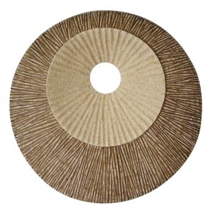 1 x 14 x 14 Brown Round Ribbed  Wall Plaque