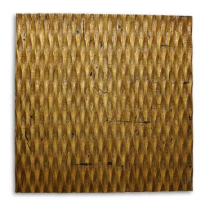 1 x 24 x 24 Gold Metallic Ridge - Wall Art