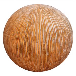 1 x 16 x 14 Sandstone Ribbed Finish Outdoor Light - Ball