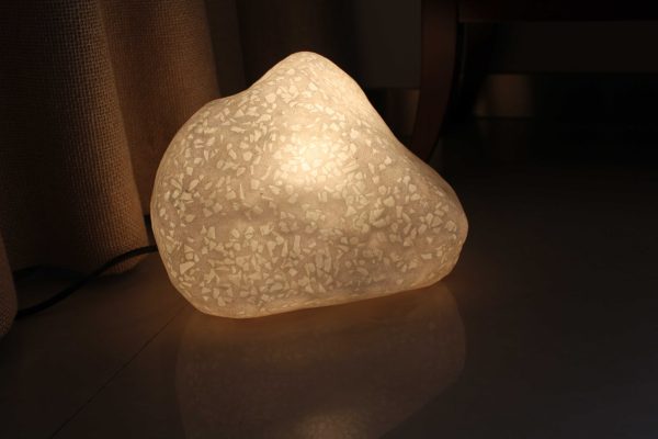 1 x 12 x 10 Sandstone Glass Pieces Polished Stone With Outdoor Light - Image 3