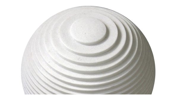 1 x 14 x 12 White Round With Lines And Light - Outdoor Ball - Image 3