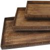 19 X 12 Brown Wood Tray Set - Image 3