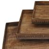 19 X 12 Brown Wood Tray Set - Image 4