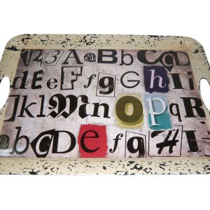 1 x 20 x 15 Multi Color Metal  Inspiration Tray