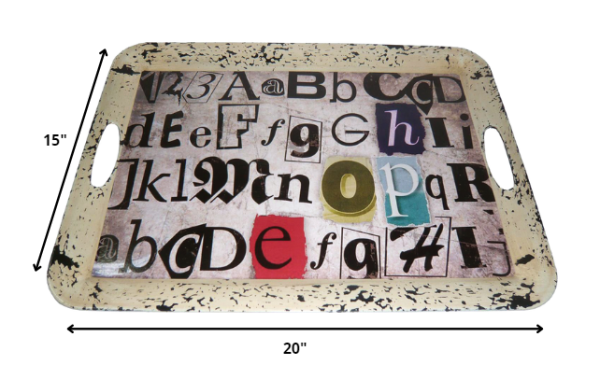 1 x 20 x 15 Multi Color Metal  Inspiration Tray - Image 2