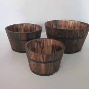 1" x 10" x 1" Brown, Wood Garden Planter - 3 Piece