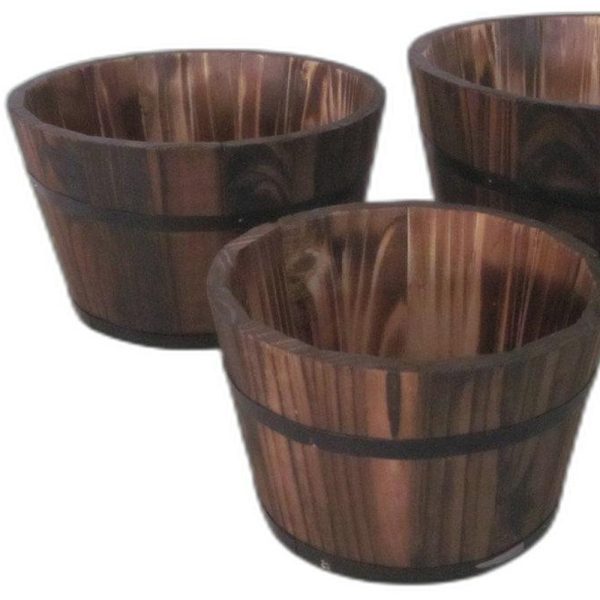 1" x 10" x 1" Brown, Wood Garden Planter - 3 Piece - Image 4