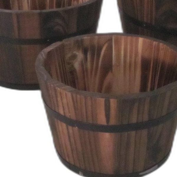 1" x 10" x 1" Brown, Wood Garden Planter - 3 Piece - Image 5