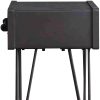 13.8 x 18.5 x 23.2 Charcoal 1 Drawer Wooden  End Table - Image 4