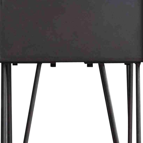 13.8 x 18.5 x 23.2 Charcoal 1 Drawer Wooden  End Table - Image 5