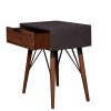 14.2 x 19.7 x 23.6 Gray Pastoral Loft Wooden  End Table