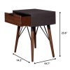 14.2 x 19.7 x 23.6 Gray Pastoral Loft Wooden  End Table - Image 2