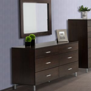 39" Wenge MDF and Glass Mirror