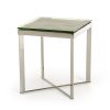 22" Mosaic Wood  Steel  and Glass End Table
