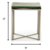 22" Mosaic Wood  Steel  and Glass End Table - Image 5