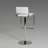 32" White Eco Leather and Steel - Image 2