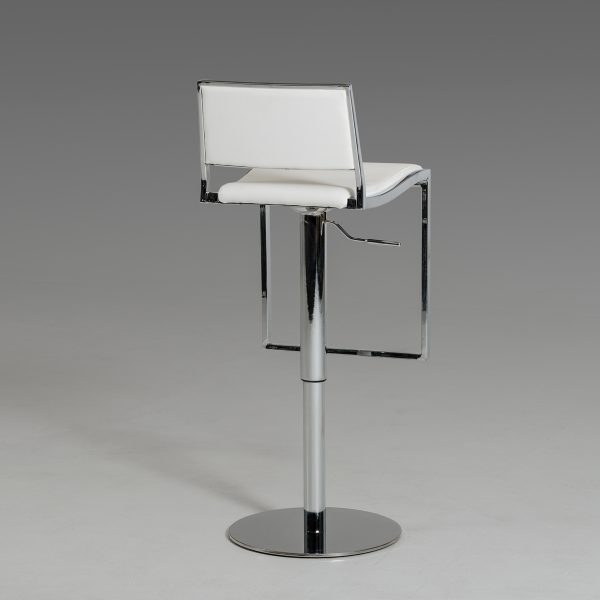 32" White Eco Leather and Steel - Image 2